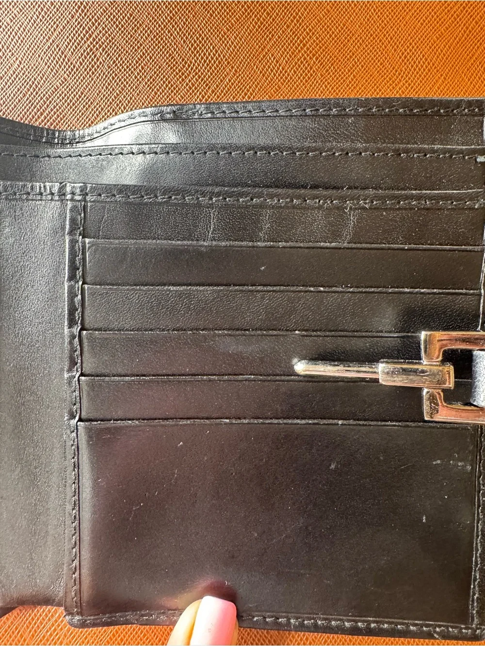 Gucci Vintage Hasler Horsebit Wallet Black GG Monogram Canvas